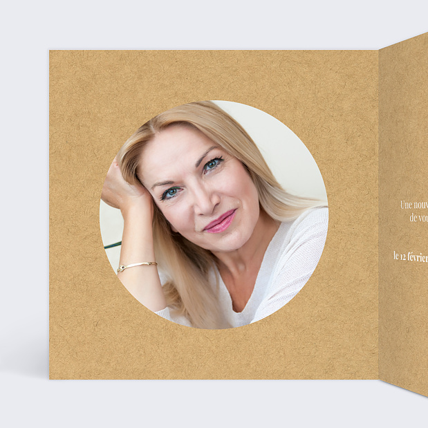 Invitation Anniversaire Lauriers Intérieur Gauche