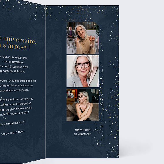 Invitation Anniversaire Adulte Mémento