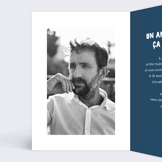 Invitation anniversaire Verres colorés Intérieur Gauche