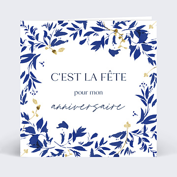 Invitation anniversaire adulte Esprit Azulejos