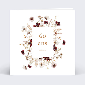 Invitation anniversaire adulte Jardin Sauvage