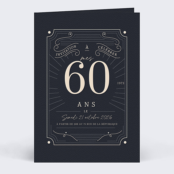 Invitation anniversaire Âge Vintage