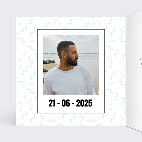 Invitation anniversaire Objets des années 80 Intérieur Gauche