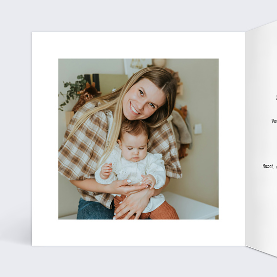 Invitation anniversaire Petits tirages souvenirs Intérieur Gauche