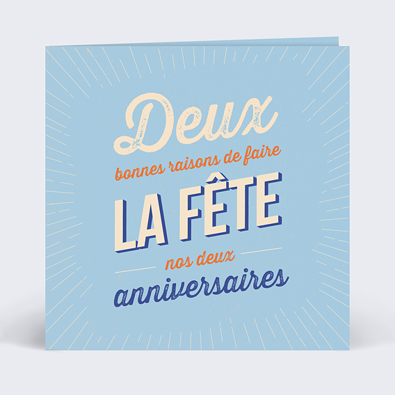 Invitation anniversaire 2 Bonnes Raisons