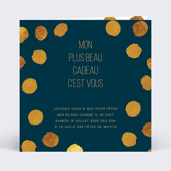 Invitation anniversaire Adulte Graphique Chic