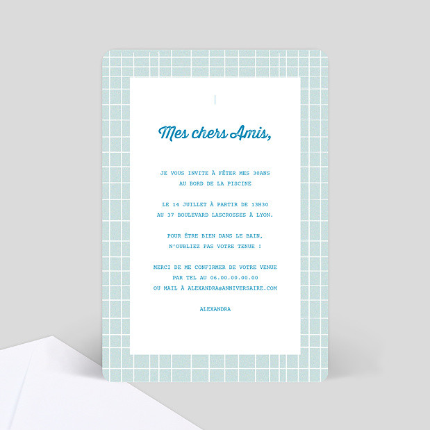 Carte D Invitation Anniversaire Adulte Pool Party Popcarte Carte D Invitation Anniversaire Adulte Pool Party Popcarte