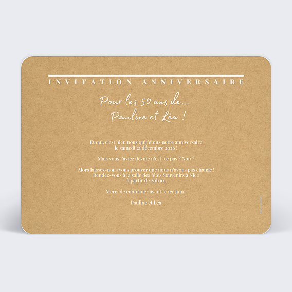 Invitation Anniversaire Adulte Qui est-ce ? Multianniversaire