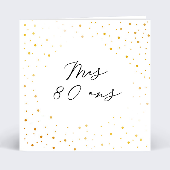 Invitation anniversaire Dorure Anniversaire