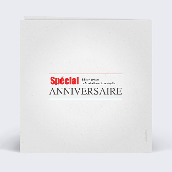 Invitation Anniversaire Adulte Carte Journal Multianniversaire