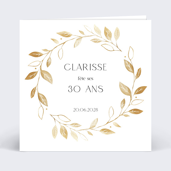 Invitation anniversaire Couronne chic