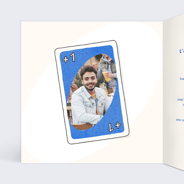 Invitation Anniversaire Adulte Plus 1 Intérieur Gauche