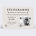Invitation anniversaire Télégramme
