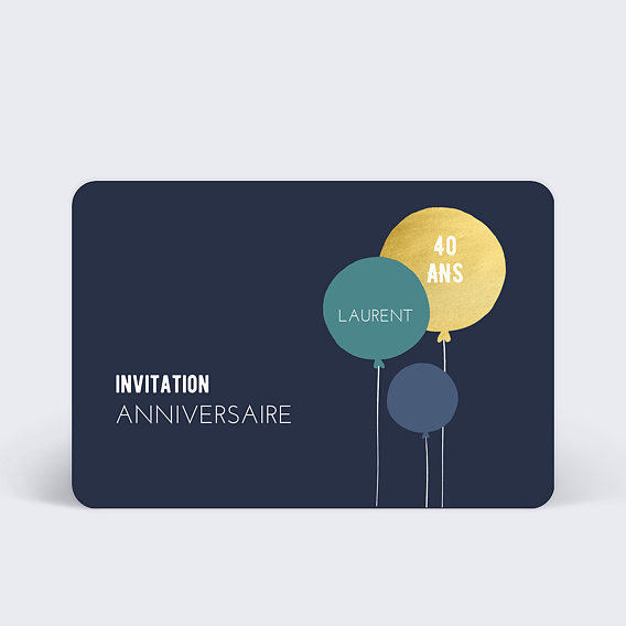 Invitation anniversaire Balloons