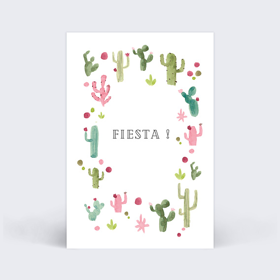 Invitation anniversaire Cactus