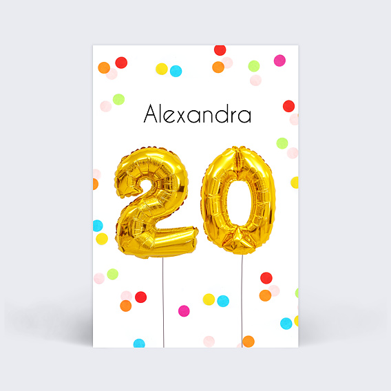 Invitation anniversaire Party 20