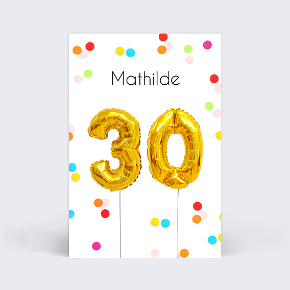 Invitation anniversaire Party 30