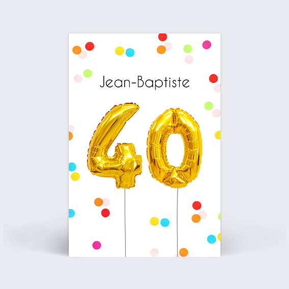 Invitation anniversaire Party 40