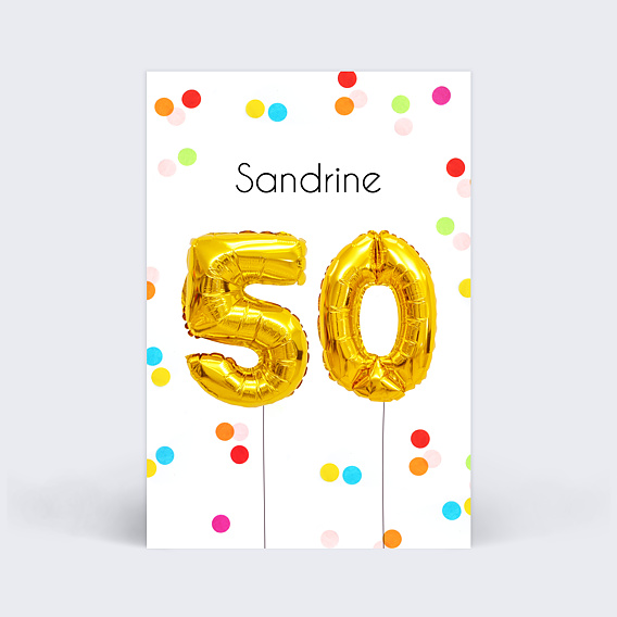 Invitation anniversaire Party 50