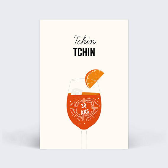 Invitation anniversaire Spritz