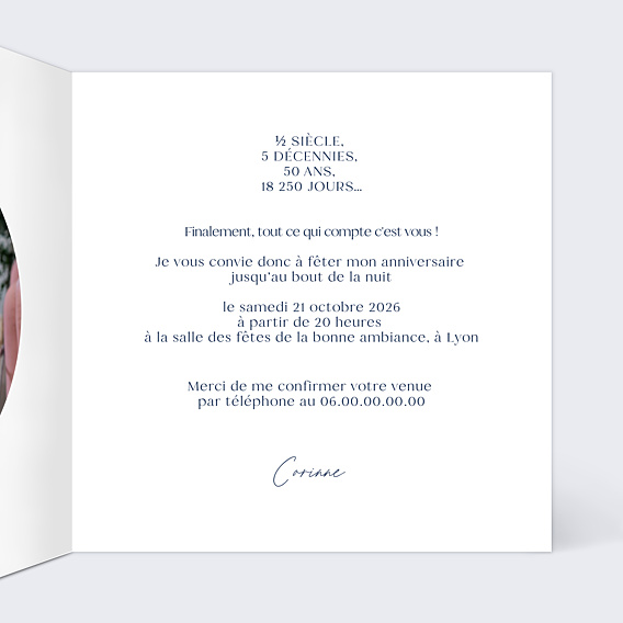 Invitation Anniversaire Adulte Esprit Azulejos