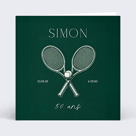 Invitation anniversaire Tennis club