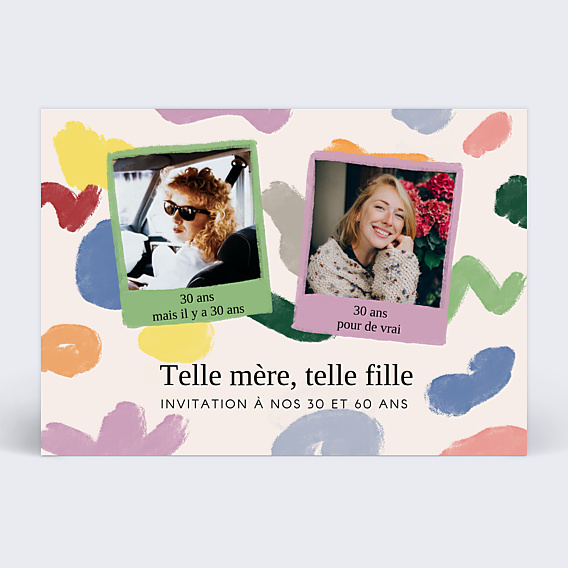 Invitation Anniversaire Adulte Parent Enfant