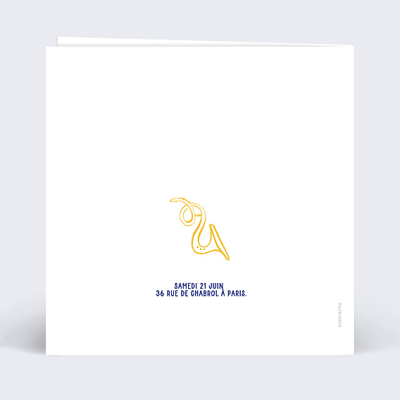 Invitation Anniversaire Adulte Jazz