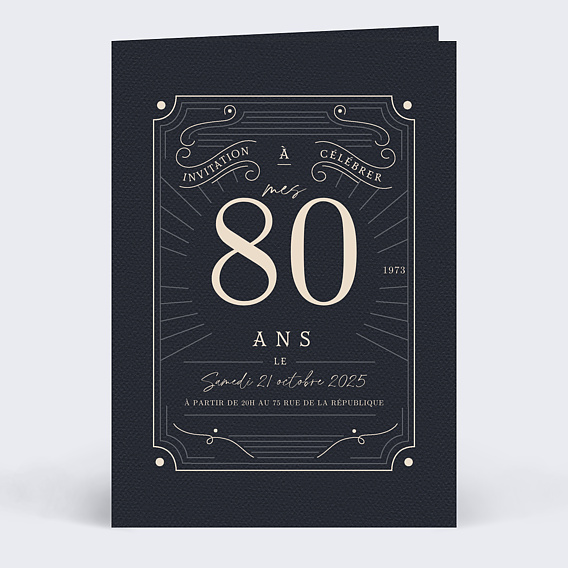 Invitation anniversaire Âge Vintage