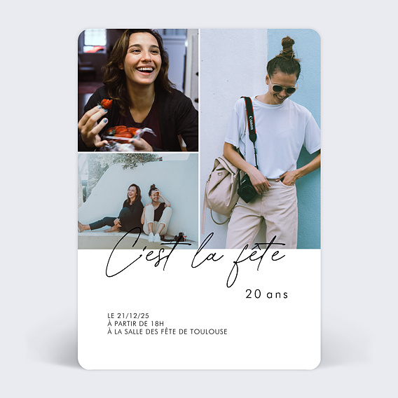 Invitation anniversaire La fête