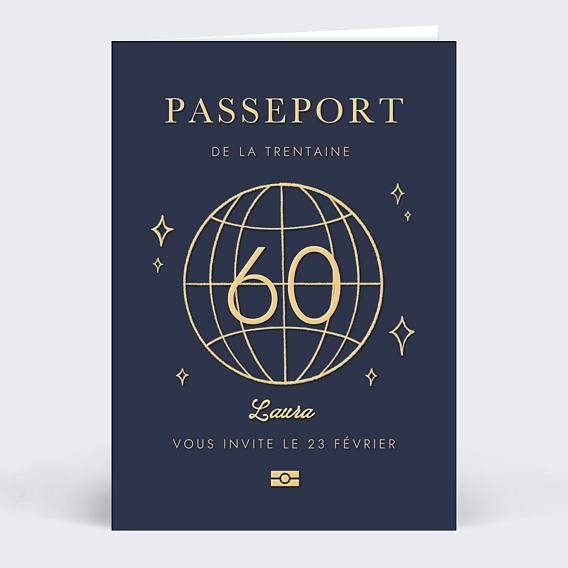 Invitation anniversaire Passeport