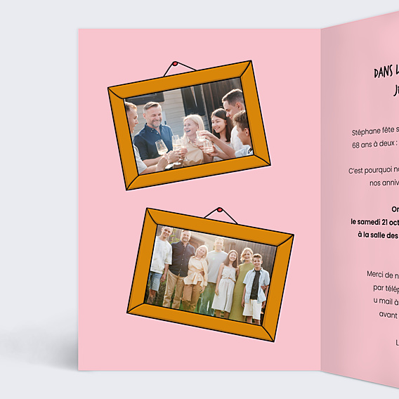 Invitation Anniversaire Adulte Famille Célèbre