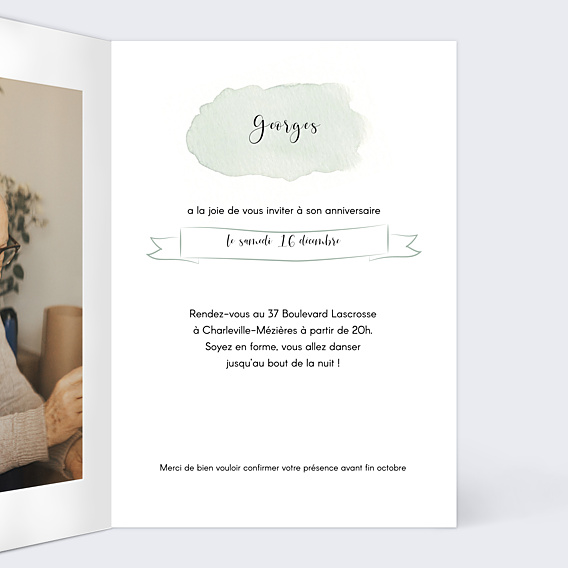 Invitation Anniversaire Adulte Tempo