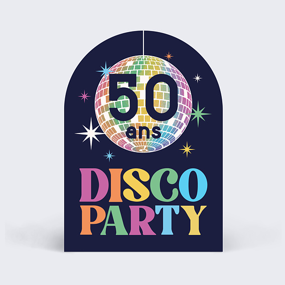 Invitation anniversaire Fête disco