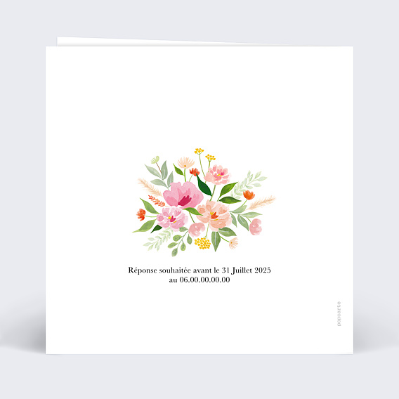 Invitation Anniversaire Adulte Aquarelle Champêtre