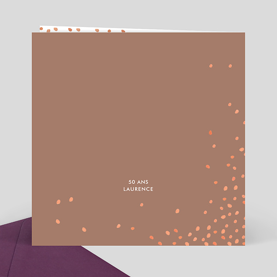 Invitation anniversaire Champagne Confettis Verso