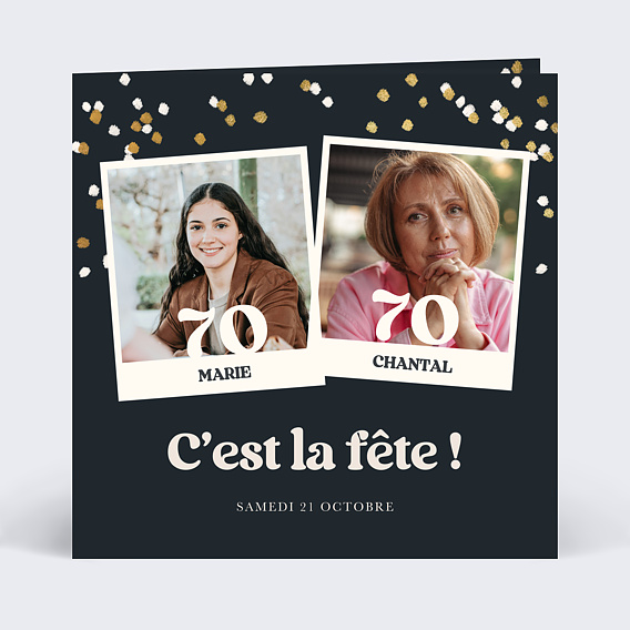 Invitation anniversaire Double milestones