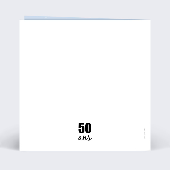 Invitation anniversaire Photos 50 ans Verso