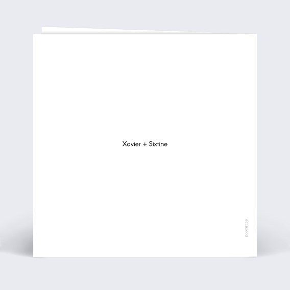 Invitation anniversaire Calligraphie Verso