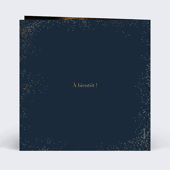 Invitation anniversaire Double mémento Verso