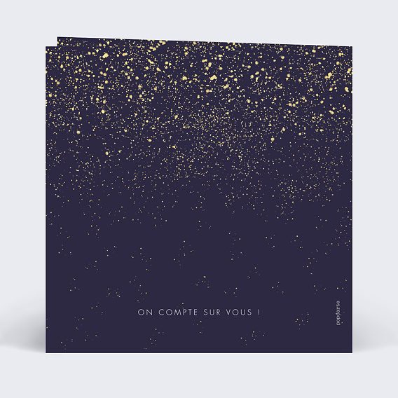 Invitation anniversaire Double pluie de fête Verso