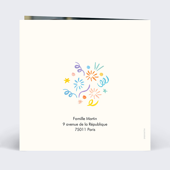 Invitation anniversaire Duo Verso