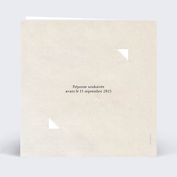 Invitation anniversaire Fleurs séchées avec Graines Verso