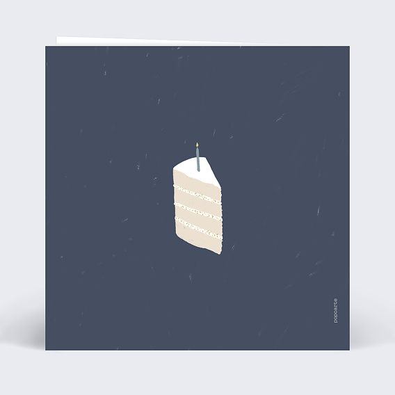 Invitation anniversaire Gâteau d'Anniversaire Verso