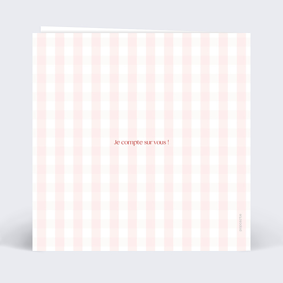 Invitation anniversaire Gâteau glacé Verso