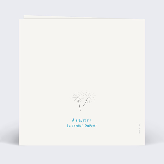 Invitation anniversaire Jamais 2 sans 3 Verso