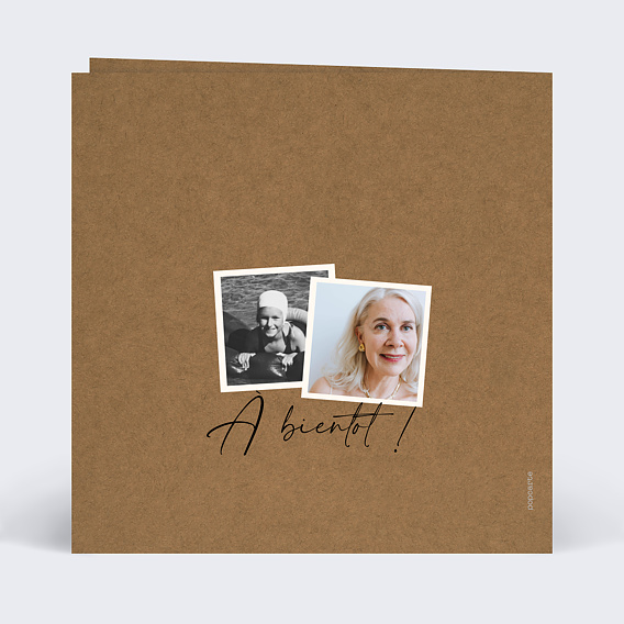 Invitation anniversaire Kraft Vintage Verso