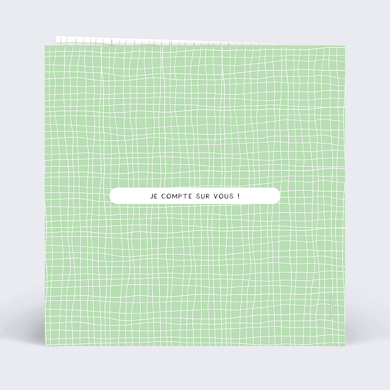 Invitation anniversaire Objets des années 60 Verso