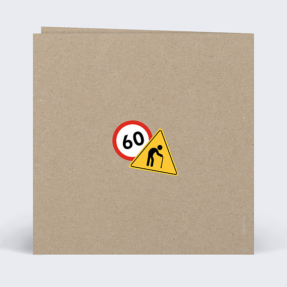 Invitation anniversaire Panneau Retraite Verso