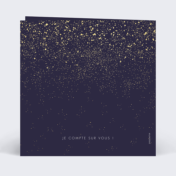 Invitation anniversaire Pluie de Fête Verso